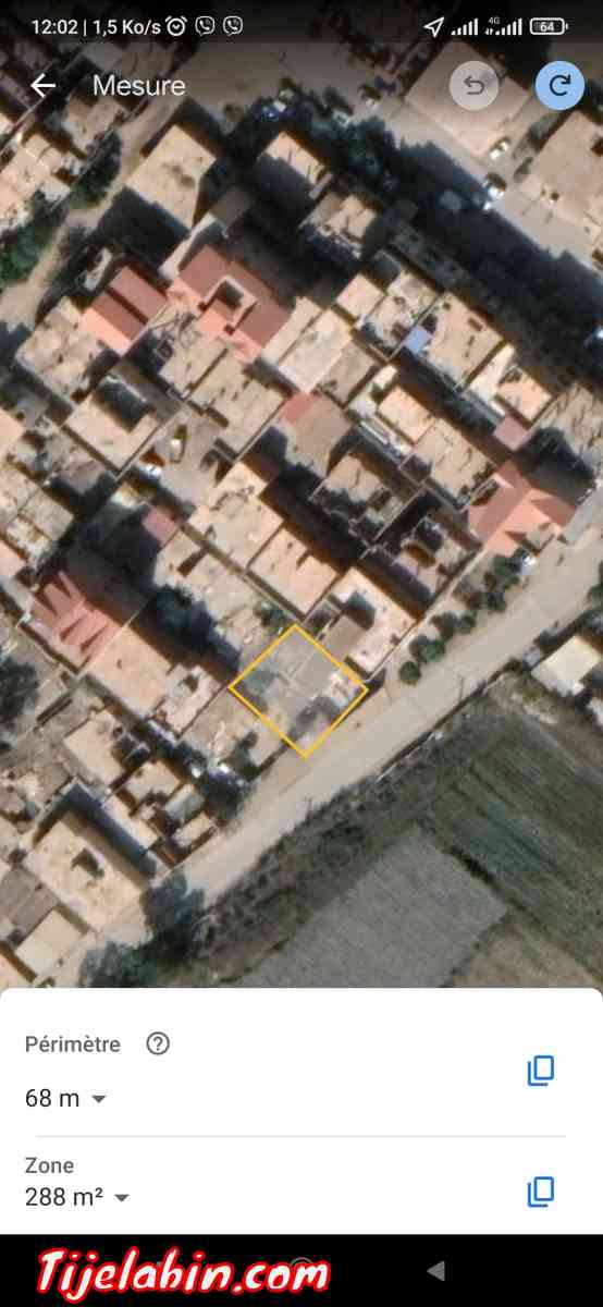 بيع قطعة أرض فالرغاية ذو واجهتين على الطريق تجاري