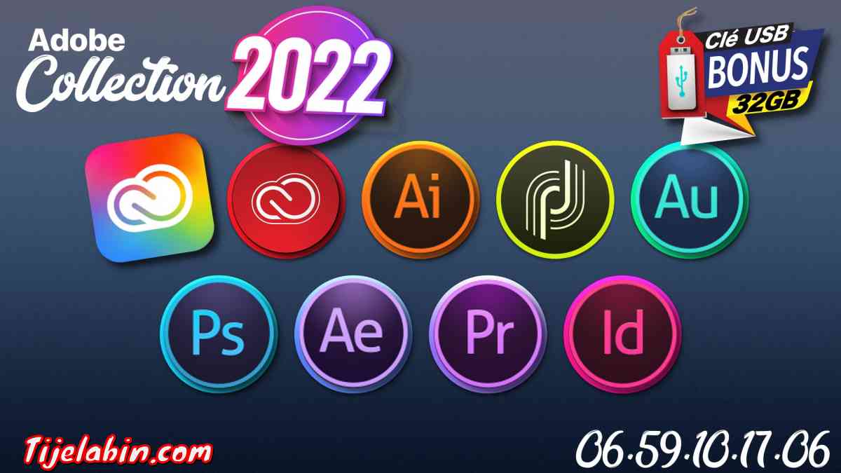 Adobe Master Collection 2022 Multilingue pour MacBook Pré-activé à vie sans abonnement…4000da