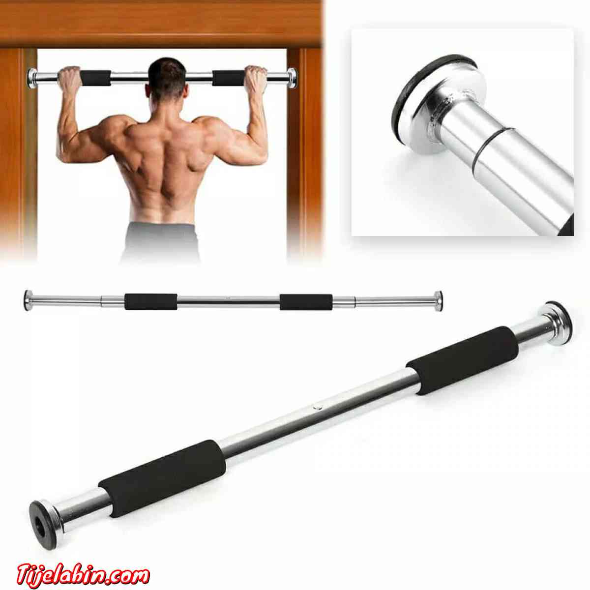 Barre Fixe permanente de porte réglable-Exercice a domicile