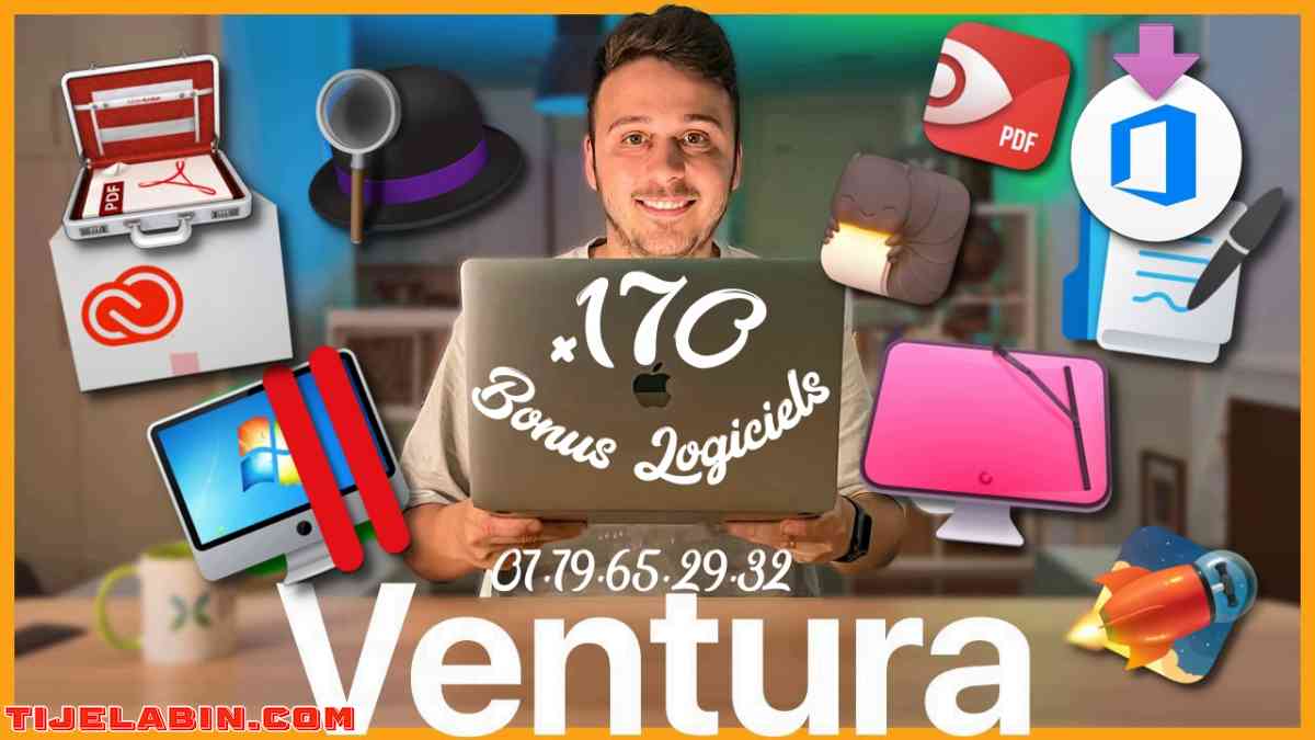 macOS Ventura Systéme Bootable sur clé USB 32GB + 170 Logiciels Professionnel Bonus