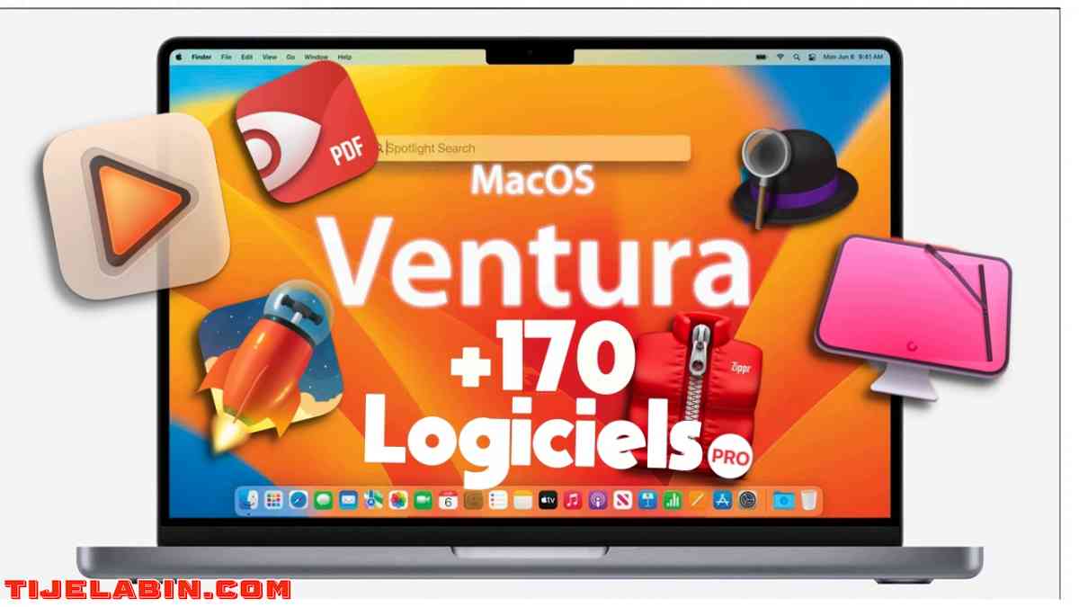 macOS Ventura Systéme Bootable sur clé USB 32GB + 170 Logiciels Professionnel Bonus