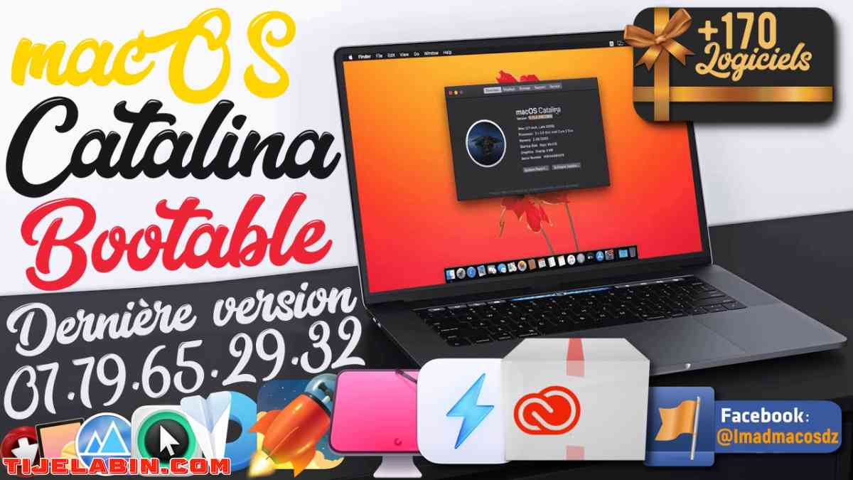 Systéme macOS Catalina Bootable sur clé USB 32GB + 170 Logiciels Professionnel Bonus