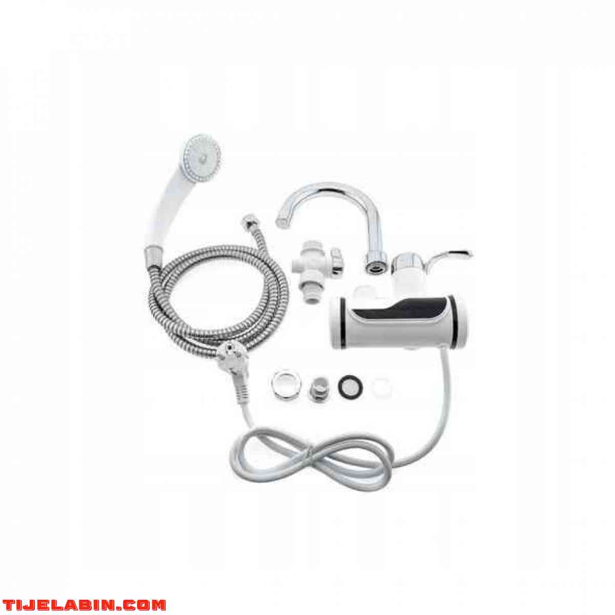 جهاز تسخين المياه مع حنفية ومرش الحمام البارد والساخن